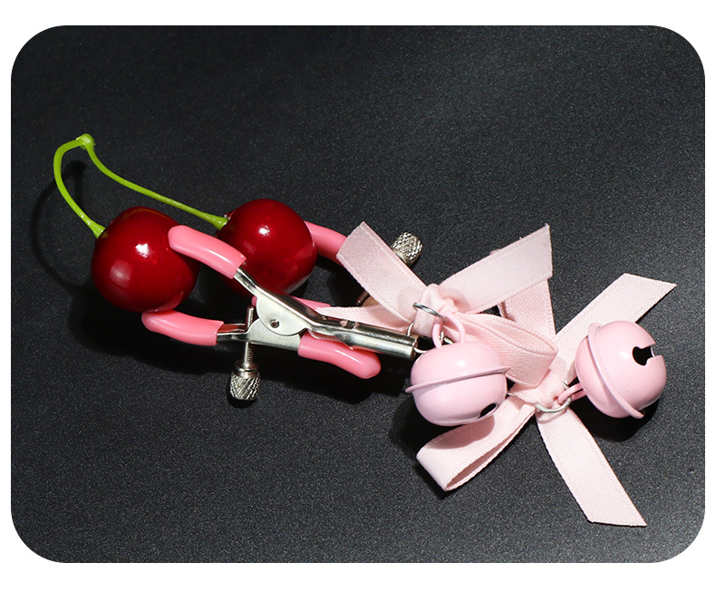 Pink Adjustable Nipple Clamp Bells - Image 2