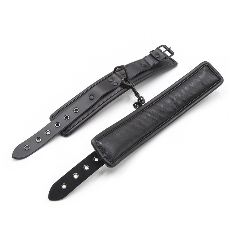 Blackout Padded Leather Cuffs - Image 2