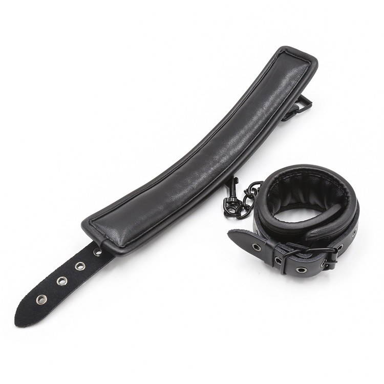 Blackout Padded Leather Cuffs - Image 3