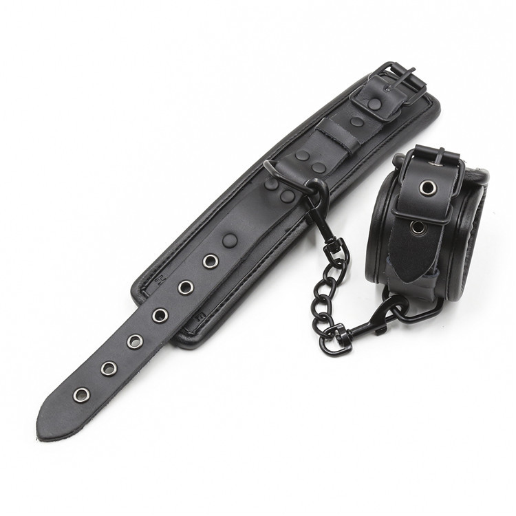 Blackout Padded Leather Cuffs - Image 4